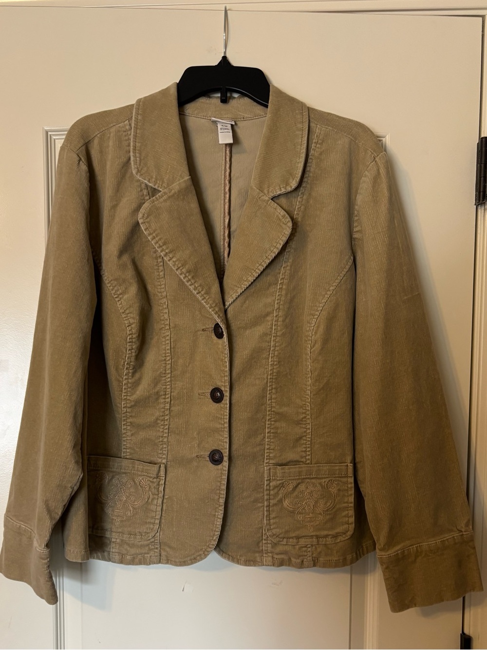 Venezia Corduroy Blazer in Light Tan